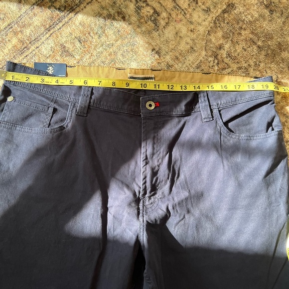 IZOD Mens Stretch Twill Pants Straight Fit  Weekender 5 Pocket Navy 38X30 Casual - Picture 10 of 16